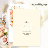 Invitation Mariage floral chic et jaune pâle