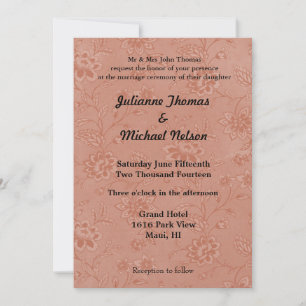 Invitation Mariage floral chic Peach