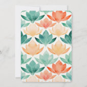 Invitation Mariage floral chic Tangerine Turquoise (Dos)