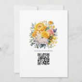 Invitation Mariage Floral Citron (Dos)