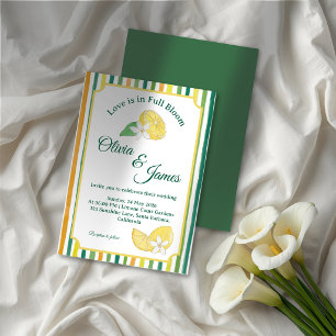 Invitation Mariage Floral Citron et Citron Vert Chic