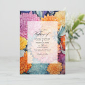 Invitation Mariage floral Citrus (Debout devant)