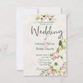 Invitation Mariage floral clair et blanc invitati (Devant)