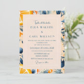 Invitation Mariage Floral Clair et Citronné (Debout devant)