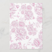 Invitation Mariage Floral Classique Français (Dos)