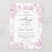 Invitation Mariage Floral Classique Français (Devant)