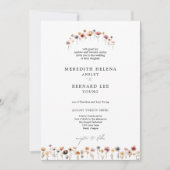 Invitation Mariage floral coloré (Devant)