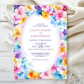 Invitation Mariage floral coloré