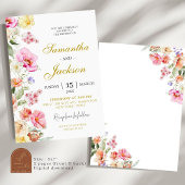 Invitation Mariage Floral Coloré de Printemps