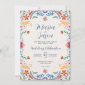 Invitation Mariage Floral coloré mexicain (Devant)