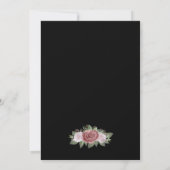 Invitation Mariage floral Confetti Black Blush Gold (Dos)