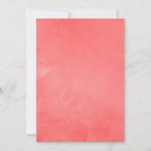 Invitation Mariage Floral Corail Vivant (Dos)