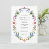 Invitation Mariage floral Cottagecore (Debout devant)