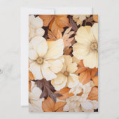 Invitation Mariage floral couleur champagne (Dos)