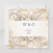 Invitation Mariage Floral Crème (Dos)