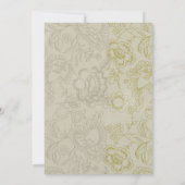 Invitation Mariage floral crème (Dos)