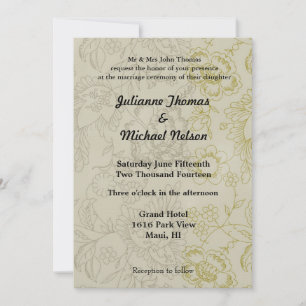 Invitation Mariage floral crème