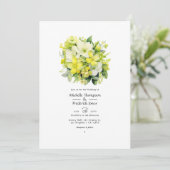 Invitation Mariage Floral Cyber Lime (Debout devant)