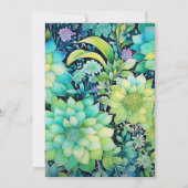Invitation Mariage Floral Cyber Lime (Dos)