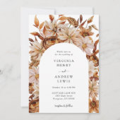 Invitation Mariage Floral d'Automne (Devant)