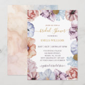 Invitation Mariage Floral d'Automne (Devant / Derrière)