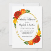 Invitation Mariage Floral d'automne (Devant)
