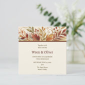 Invitation Mariage Floral d'Automne (Debout devant)