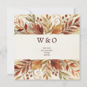 Invitation Mariage Floral d'Automne (Dos)