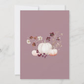 Invitation Mariage floral d'automne lunaire (Dos)