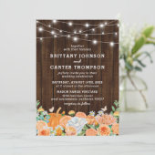 Invitation Mariage floral d'automne rustique (Debout devant)