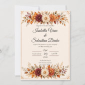 Invitation Mariage Floral d'Automne Rustique (Devant)