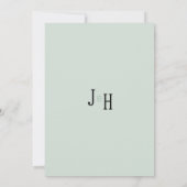 Invitation Mariage floral de baies de menthe blanche botaniqu (Dos)