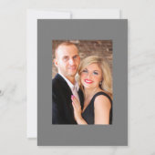 Invitation Mariage floral de Bohême rustique rose et gris (Dos)