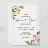 Invitation Mariage floral de Boho neutre rustique (Devant)