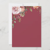 Invitation Mariage floral de Boho neutre rustique (Dos)