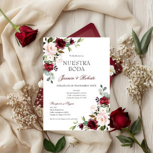 Invitation Mariage Floral de Bourgogne