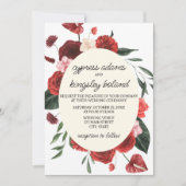 Invitation Mariage floral de Burgundy Fall (Devant)