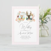 Invitation Mariage Floral de Cerfs Capriceux (Debout devant)