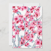 Invitation Mariage floral de cerise en fleurs (Dos)