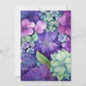 Invitation Mariage floral de chaux et de violet (Dos)