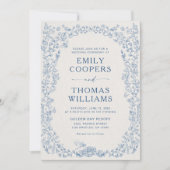 Invitation Mariage floral de Chinoiserie (Devant)