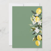 Invitation Mariage floral de citron vert moderne (Dos)