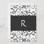 Invitation Mariage floral de deux coeurs (Dos)