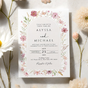 Invitation Mariage Floral de Fleur Sauvage d'Automne