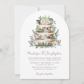 Invitation Mariage floral de gâteau Eucalyptus (Devant)