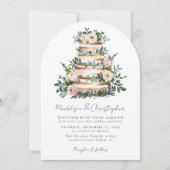Invitation Mariage floral de gâteau Eucalyptus (Devant)