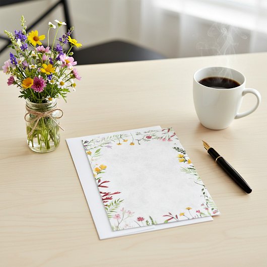 Invitation Mariage floral de jardin à budget vierge 