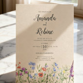 Invitation Mariage Floral de Jardin Champêtre Fleur des Champ