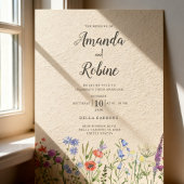 Invitation Mariage Floral de Jardin Champêtre Fleur des Champ