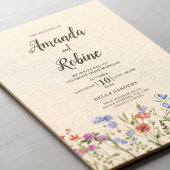 Invitation Mariage Floral de Jardin Champêtre Fleur des Champ